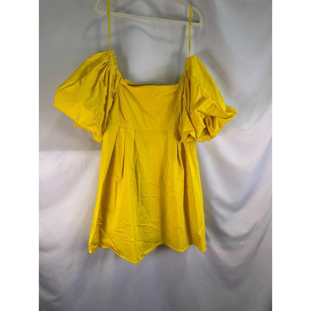 Peter Som x RTR Yellow Satin Dress Size 12 - Picture 3 of 5